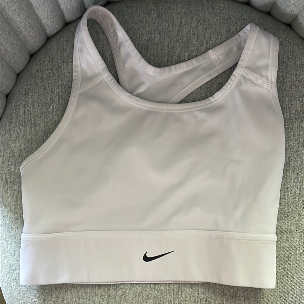 Nike White Sports Bra with Racerback Design